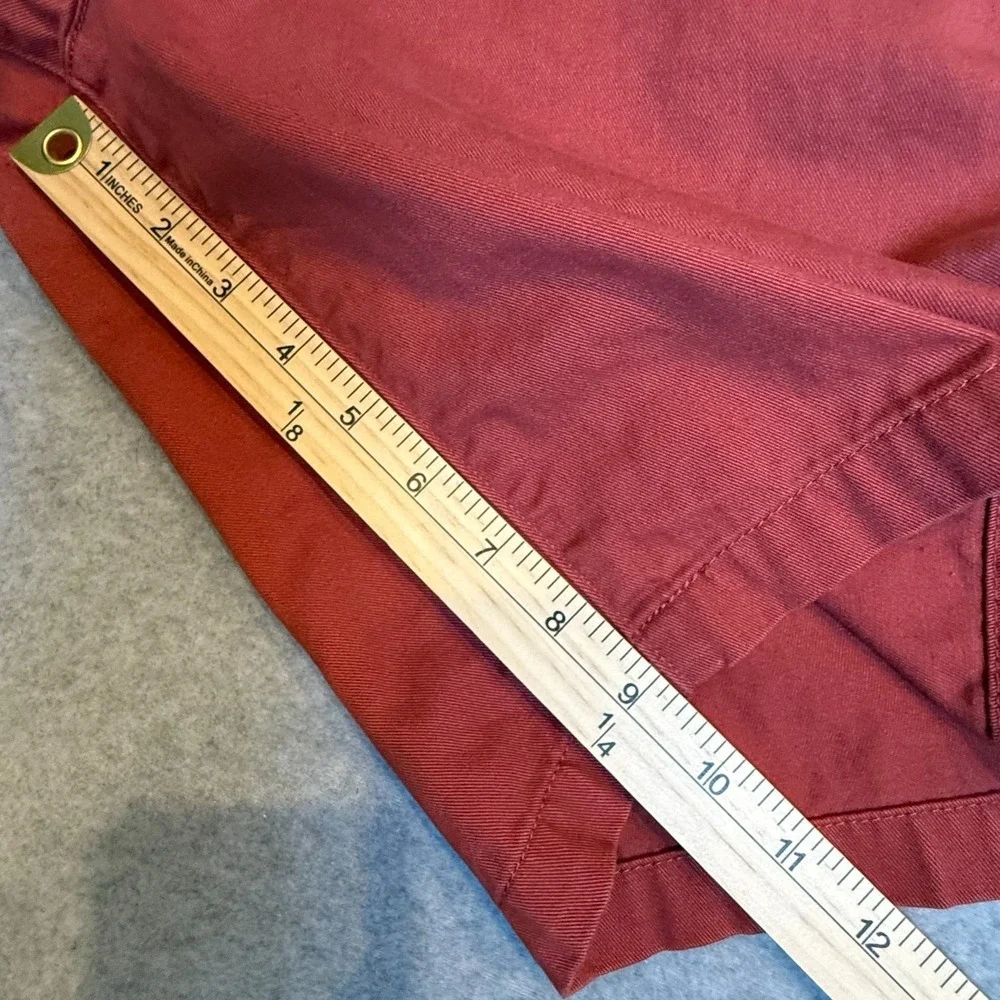 Dockers Men's Salmon Red Flat Front Chino Shorts Size 34 Casual Cotton